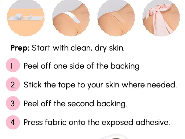 double sided tape for clothes clothing fabric sticky fashion adhesive dress body cloth two to keep 