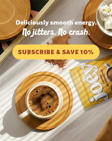 mushroom coffee latte iced coffee healthy coffee low caffeine decaf joey coffee alternative