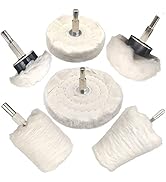 Tworider 6 pcs Buffing Wheel for Drill,Buffing Pad Polishing Wheel Kits,Wheel Shaped Polishing To...