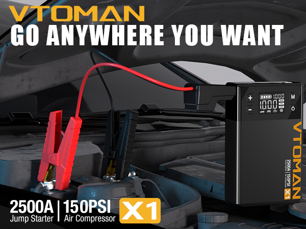 VTOMAN X1 Jump Starter with Air Compressor