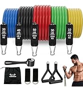 YOHANJO Resistance Bands with Handles for Working Out - Exercise Bands for Men &amp; Women, Assistanc...