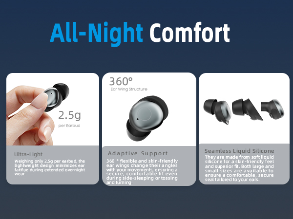 sleep noise cancelling sleep earbuds bluetooth sleepbuds for side sleepers