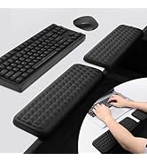L-Shaped Desk Elbow Rest 2-Pack, Memory Foam Forearm &amp; Wrist Support Pad with Non-Slip Base for T...