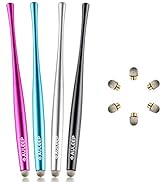 AULEEP Capacitive Stylus Pens for Touch Screen with 4 Pack 6 Nanofiber Tips Compatible for Phones...