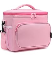 FlowFly Insulated Reusable Lunch Bag Adult Large Lunch Box for Women and Men with Adjustable Shou...