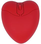 Wireless Bluetooth Mouse Cute Heart Shape Mouse 2.4GHz &amp; Bluetooth Dual Mode 1000DPI Optical Comp...