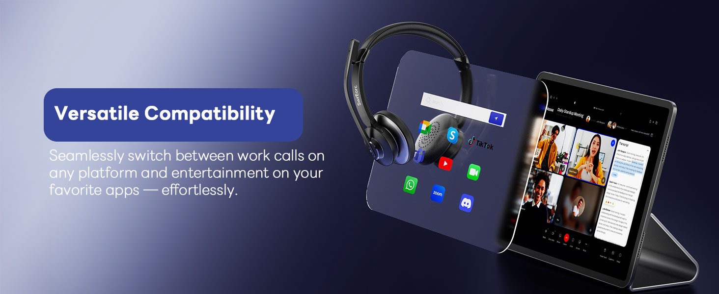 computer headset with microphone