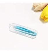 DPWOUM Blue Contact Lens Applicator, Remover &amp; Tweezer, Soft Tip, Compact, Multipurpose