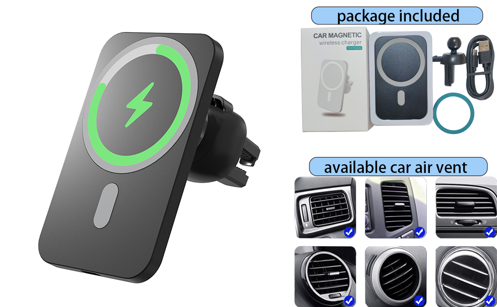 car mount iphone wireless charger 
