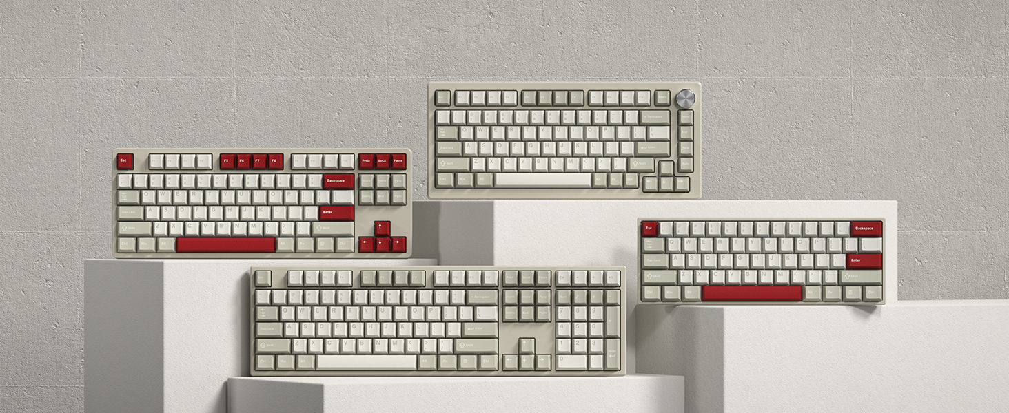 Womier Double Shot PBT Keycaps Set 138 Keys, Cherry Profile Custom Keycaps 60 65 75 100 Percent for ...
