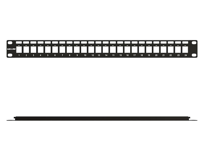 24 Port Blank Keystone Patch Panel