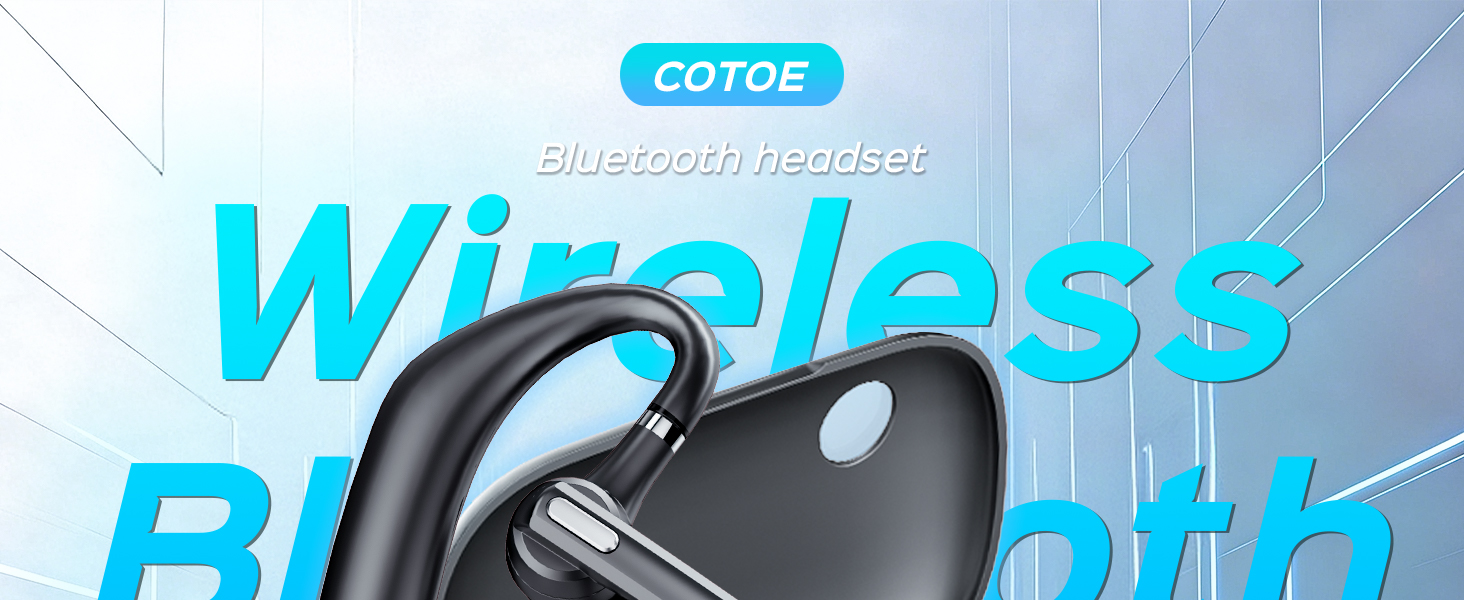 cotoe wireless headset with mic for work