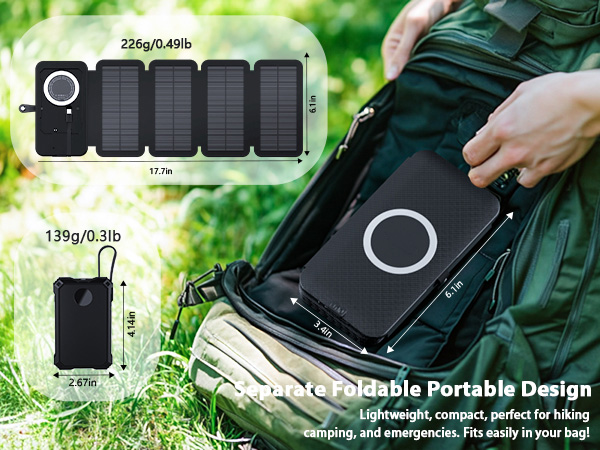 battery pack charger portable solar panel power bank solar charging power bank