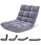 Giantex Floor Chair with Back Support, Folding Sofa Chair with 14 Adjustable Position, Padded Sle...