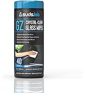 SUDS LAB GZ Crystal-Clear Glass Wipes, Streak-Free Windshield, Mirror, and Window Wash, Disposabl...
