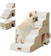 ZOMISIA Dog Steps for High Beds - 5 Step Pet Stairs with Tunnel 2 in 1 with Zippers Suitable for ...