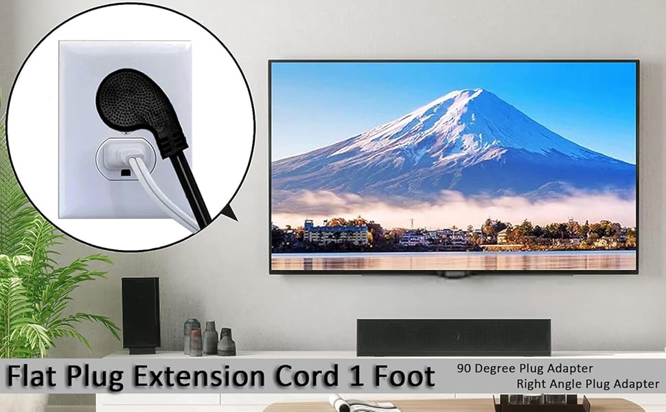 flat plug extension cord