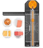 Ecraft 4-in-1 Paper Cutter - 12" Paper Trimmer Multi-Function Scrapbooking Tool with Straight, Wa...