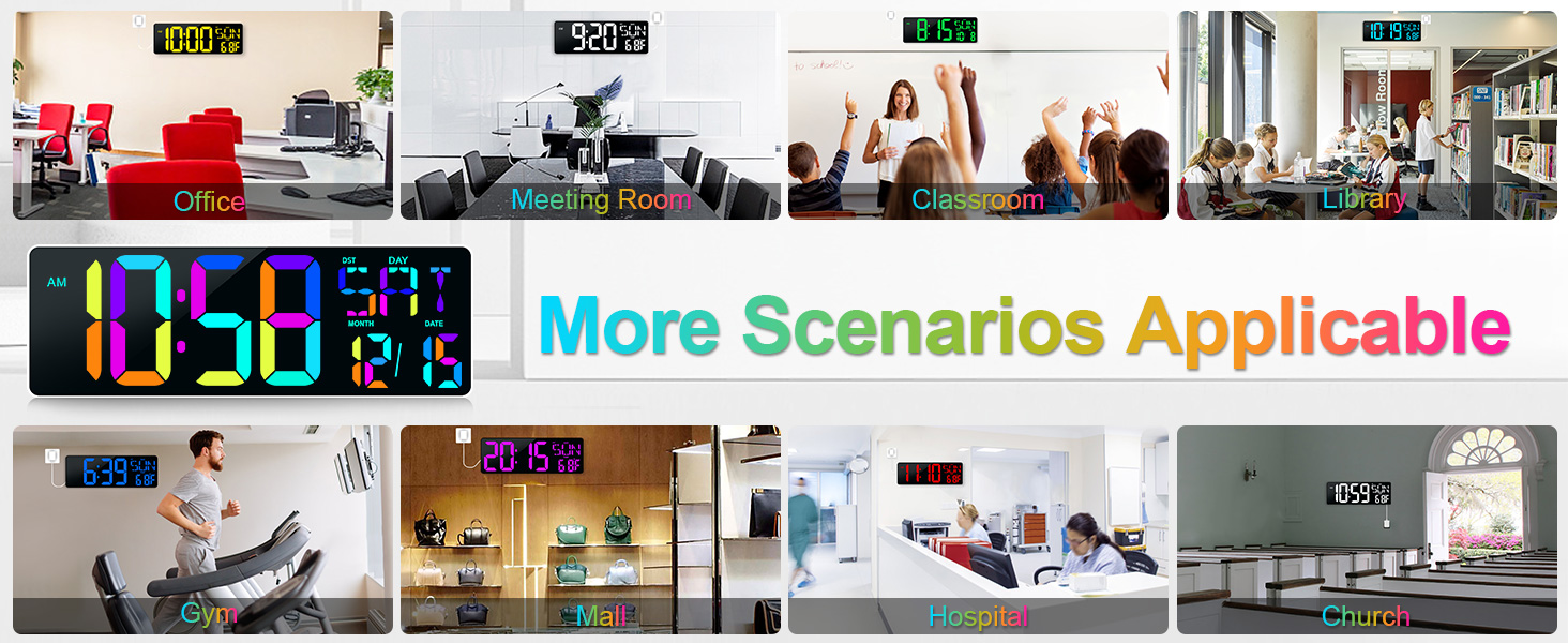 digital clock large display