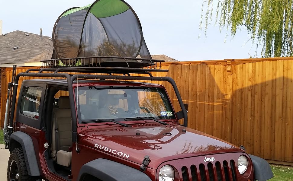 rooftop tent on a jeep rubicon