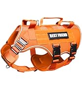 MOOGROU No Pull Tactical Dog Harness for Large Dogs with Metal Buckles,Breathable Air Mesh Servic...