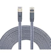 Nanxudyj Cat 7 Ethernet Cable 10ft/3m, Nylon Braided CAT7 Shielded Internet Cable RJ45 LAN Cable ...