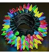 WBao C6 Christmas Lights, 100 LED 34ft Battery Operated Christmas String Lights with 8 Modes, Tim...