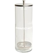 Diane Glass Disinfectant Jar for Sterilizing Hair Salon Shears, Combs, Barber Cleaning Supplies, ...
