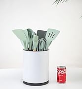 Kitchen Utensil Holder Extra Large 360° Rotating For Counter Organizer Stainless Steel