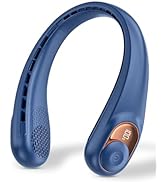 Neck Fan, Personal Fan with LED Display, USB-C Rechargeable, 5200mAh-Battery, 3-Speed Adjustment ...