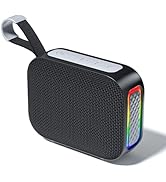 KASOHQEE Portable Bluetooth Speaker with RGB Lights, IPX5 Waterproof Wireless Speaker for Outdoor...