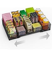 NANAGIFTREE Expandable Snack Organizer, Adjustable Snack Container with 9 Compartments, Kitchen C...