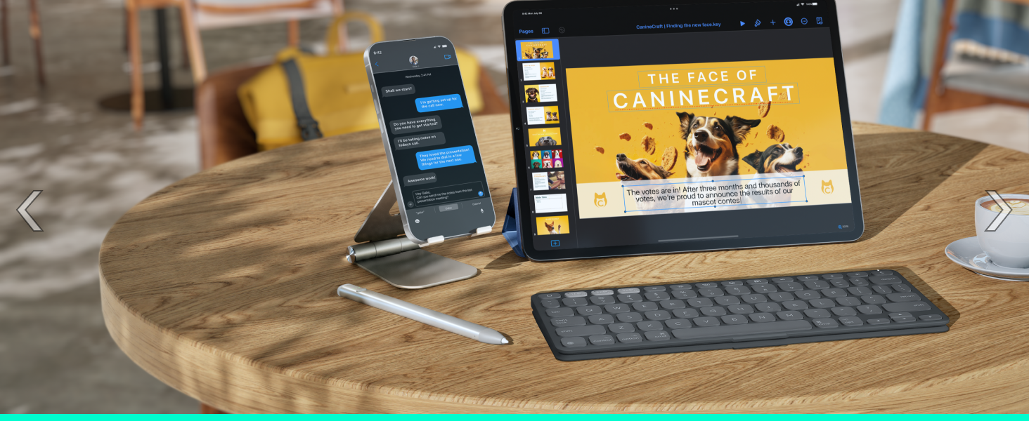 Keys-To-Go 2 Portable Wireless iPad Keyboard With Built-in Cover for iPad, iPhone, Mac, and Apple TV