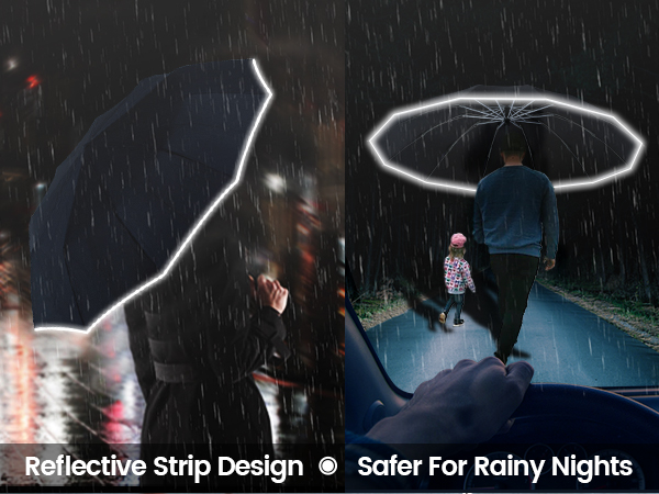 reflective strip design, safer for rainy nights