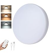 Sanofuturion 10,000mAh Rechargeable Motion Sensor Ceiling Light, 1, White | Remote Control, 360° ...