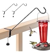 Deck Bird Feeder Hanger for Railing- 2Pack Heavy Duty Steel Stable Deck Railing Plant Hanger Outd...