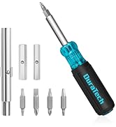 DURATECH Screwdriver, Multi Bit 11-in-1 Screw Driver &amp; Nut Driver Set, Premium S2 Steel Bits, Por...