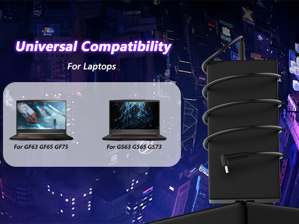 For MSI 180W laptop charger