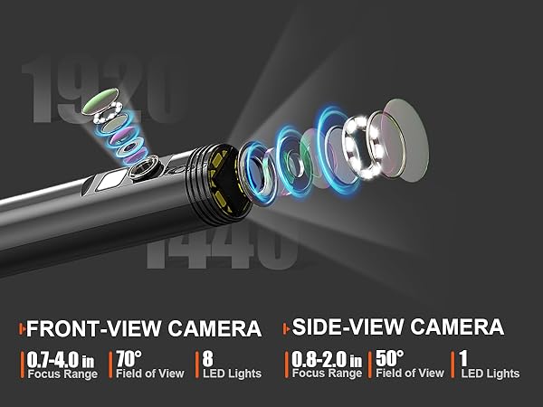 borescope camera with light