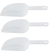 3Pack Ice Cube Scoops - Clear Plastic Measuring Scoops for Sugar, Flour, Candy and Dessert - Idea...
