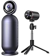 EMEET Meeting Capsule Pro Room Kit, Dual 4K Lenses 360° Auto-Tracking Speakers Video Conference C...