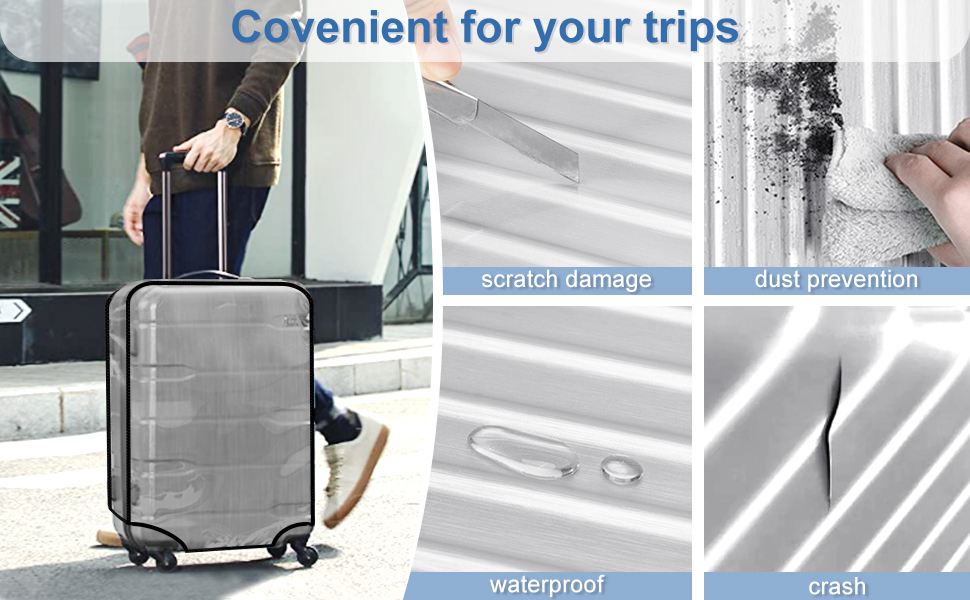 clear luggage cover