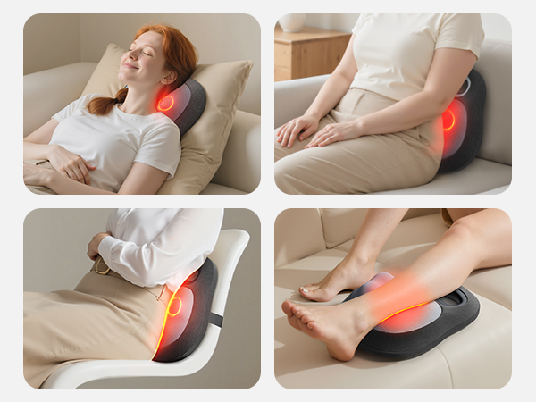 back massager for pain relief deep tissue cordless shiatsu back massager