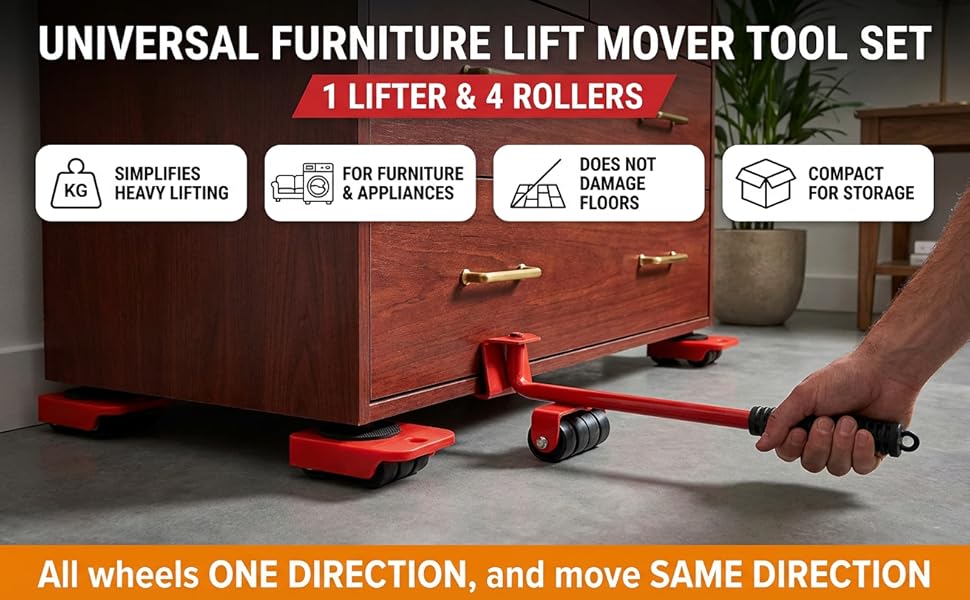Furniture Lift Tool Set, Upgrade Furniture Movers Sliders Furniture Lifter Tool,Furniture Movers