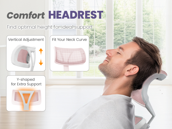 Adjustable headrest to fit everyone's ideal support