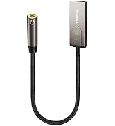 Bluetooth 6.0 to Aux Adapter for Car or Amp, USB to 3.5mm Female Bluetooth Receiver, Compatible w...