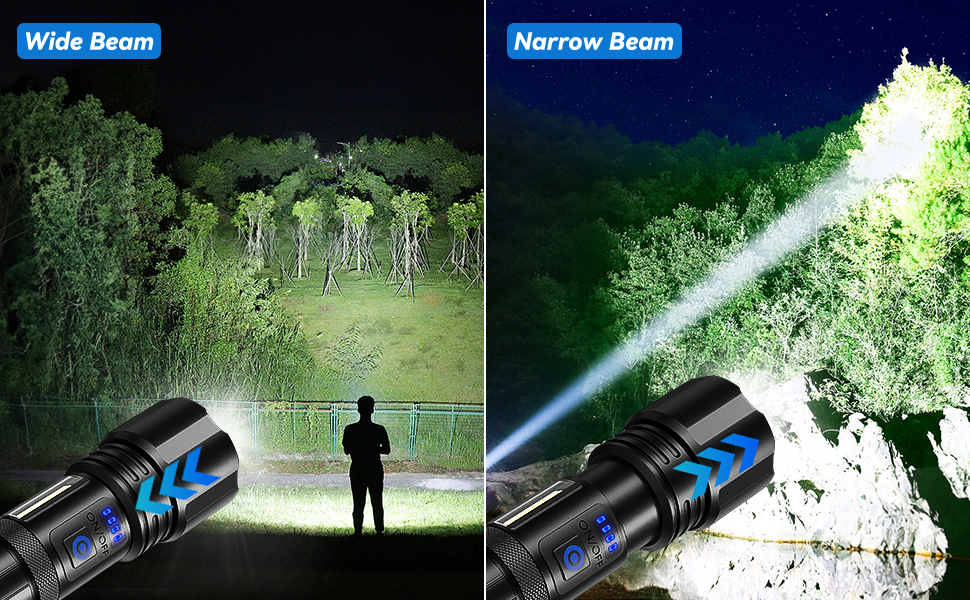Rechargeable Flashlight High Lumens Flashlights, 900000 Lumen Super Bright LED Flash Light
