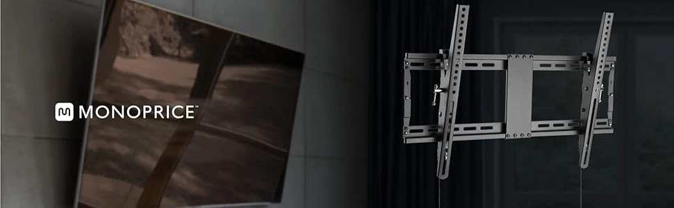 Tilting TV Wall Mount Bracket For 37&amp;#34; to 80&amp;#34; flat and curved TVs weighing up to 154 pounds