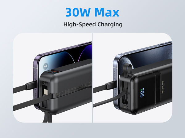 30w power bank fast charger
