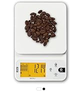 Polit Brewly Digital Coffee Scale with Timer|6.6lb/3000g Espresso Scale 0.1g/0.005oz Triple-Range...